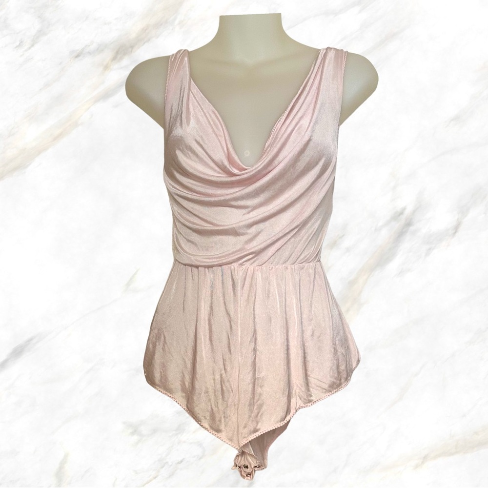 Precious Balletcore lingerie romper sleeper cowl neck John Kloss for cira